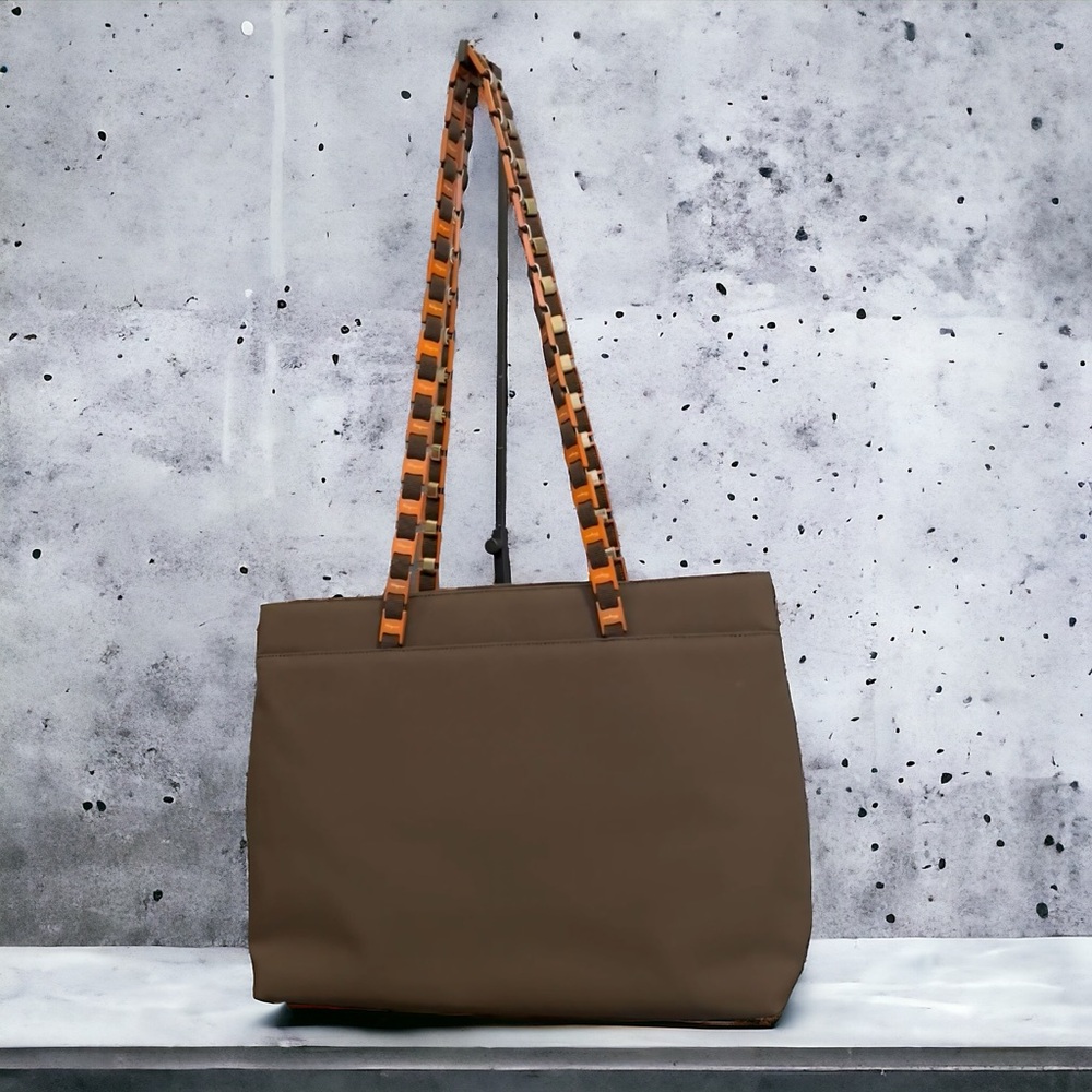 Salvatore Ferragamo Ruffled Grosgrain Tote Bag